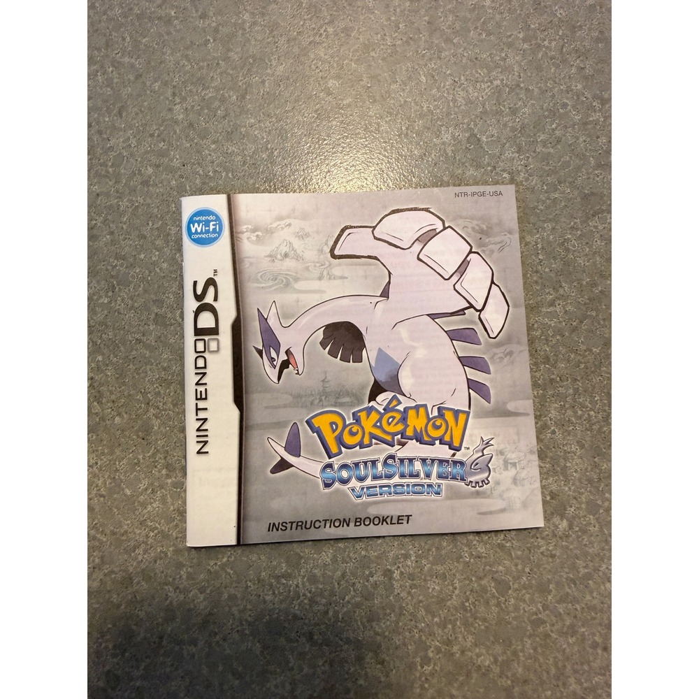 Nintendo DS Pokemon SoulSilver Version Instruction Booklet Manual NTR-IPGE-USA